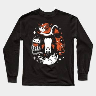 Spooky Kitty Crew - Halloween Cats Long Sleeve T-Shirt